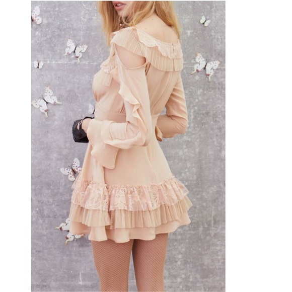FOR LOVE & LEMONS Pleated Ruffle Mini Dress - Picture 2 of 7